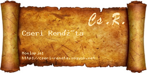 Cseri Renáta névjegykártya