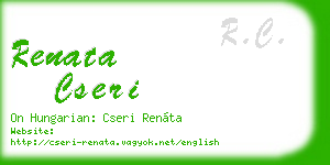renata cseri business card